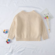 カーディガン ニット 子供服 キッズ ベビー 女の子 長袖 編み込み ケーブル編み 前ボタン 前開き トップス 羽織り おしゃれ かわいい お出かけ ガーリー ナチュラル カジュアル デイリー 女児 子ども こども