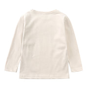 カットソー キッズ 子供服 子ども服 女の子 男の子 お揃い ペアルック トップス 長袖 ラウンドネック クルーネック 無地 オフホワイト ブラウン カーキ シンプル カジュアル かわいい キュート 春 秋 冬