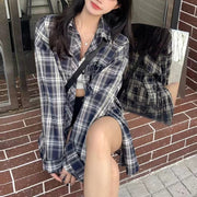シャツ レディース 女性 婦人用 トップス 大きいサイズ アウター 上着 チェック柄 オーバーサイズ ゆったり カジュアル 定番