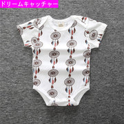 ロンパース 男の子 女の子 ベビー スナップ付き 半袖 ボディスーツ カバーオール キッズ ワンピース 赤ちゃん 春夏