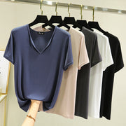 カットソー 半袖 Tシャツ Vネック レディース 女性 トップス 無地 単色 シンプル 着回し 合わせやすい 婦人服