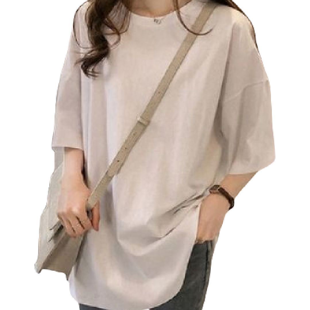 Tシャツ カットソー チュニック レディース 女性 トップス ホワイト バリエーション画像
