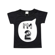 Tシャツ 子供服 キッズ ベビー 男の子 女の子 半袖 カットソー プリント ロゴ 綿 ニット クール かっこいい アルファベット モノクロ シンプル 子供用 ラウンドネック シャツスリーブ 数字