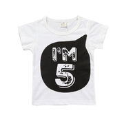 Tシャツ 子供服 キッズ ベビー 男の子 女の子 半袖 カットソー プリント ロゴ 綿 ニット クール かっこいい アルファベット モノクロ シンプル 子供用 ラウンドネック シャツスリーブ 数字