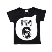 Tシャツ 子供服 キッズ ベビー 男の子 女の子 半袖 カットソー プリント ロゴ 綿 ニット クール かっこいい アルファベット モノクロ シンプル 子供用 ラウンドネック シャツスリーブ 数字
