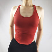 ヨガウェア ブラトップ パッド付き タンクトップ レディース トップス Uネック Yバック バッククロス セパレート リブ スポーツウェア フィットネス ストレッチ おしゃれ かっこいい 運動着 エクササイズ ピラティス サイクリング ストレッチ ダンス 女性用 婦人用