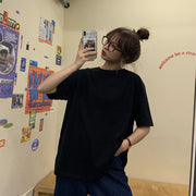 Tシャツ 半袖 レディース 無地 単色 クルーネック 大きいサイズ有 シンプル カジュアル デイリー カットソー トップス 定番 ベーシック 洗い替え 普段使い 着回し 体型カバー カラバリ豊富 ルームウェア 部屋着 女性用 婦人用