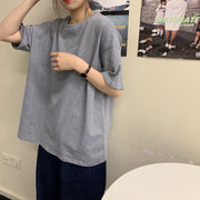 Tシャツ 半袖 レディース 無地 単色 クルーネック 大きいサイズ有 シンプル カジュアル デイリー カットソー トップス 定番 ベーシック 洗い替え 普段使い 着回し 体型カバー カラバリ豊富 ルームウェア 部屋着 女性用 婦人用