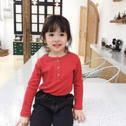 カットソー 長袖 キッズ 子供服 女の子 男の子 ジュニア 春 秋 トップス Tシャツ 無地 定番 シンプル カジュアル お出かけ 部屋着 通園 通学 ホワイト ピンク レッド ブラック ベージュ 90 100 110 120 130 140