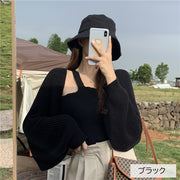 カーディガン ニット ショート丈 長袖 レディース 女性 婦人 羽織り ライトアウター 前開き 単色 無地 シンプル ヘビロテ 着回し おしゃれ かわいい カジュアル ガーリー お出かけ 黒 ベージュ