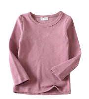 長袖Tシャツ 子供服 キッズ ベビー 赤ちゃん 男の子 女の子 トップス 無地 ラウンドネック シンプル ロンT カットソー 通園 通学 着回し力 丸首 クルーネック カラバリ豊富 ピンク ブルー グレー 白 黒 ホワイト ブラック