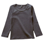 長袖Tシャツ 子供服 キッズ ベビー 赤ちゃん 男の子 女の子 トップス 無地 ラウンドネック シンプル ロンT カットソー 通園 通学 着回し力 丸首 クルーネック カラバリ豊富 ピンク ブルー グレー 白 黒 ホワイト ブラック