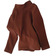 カットソー ハイネックTシャツ 長袖 子供服 キッズ ロンT 女の子 男の子 トップス 無地 シンプル 秋冬 通園 通学 90cm 100cm 110cm 120cm 130cm 140cm 150cm