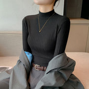 カットソー タートルネック レディース プルオーバー ハイネック トップス 春 婦人 女子 長袖 スリム 薄手 重ね着 おしゃれ きれいめ 無地 カラバリ豊富 大きいサイズ