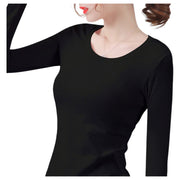 長袖Tシャツ ロングTシャツ 大きいサイズ レディース 女性 トップス プルオーバー カットソー ラウンドネック Vネック 着回し インナー 無地