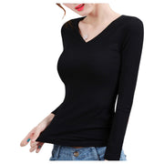 長袖Tシャツ ロングTシャツ 大きいサイズ レディース 女性 トップス プルオーバー カットソー ラウンドネック Vネック 着回し インナー 無地
