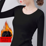 長袖Tシャツ ロングTシャツ 大きいサイズ レディース 女性 トップス プルオーバー カットソー ラウンドネック Vネック 着回し インナー 無地