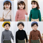 カットソー キッズ ジュニア 子供服 子ども服 女の子 男の子 お揃い ペアルック 長袖 ハイネック 無地 ブラック ホワイト ピンク シンプル カジュアル シック かわいい キュート おしゃれ 秋 冬