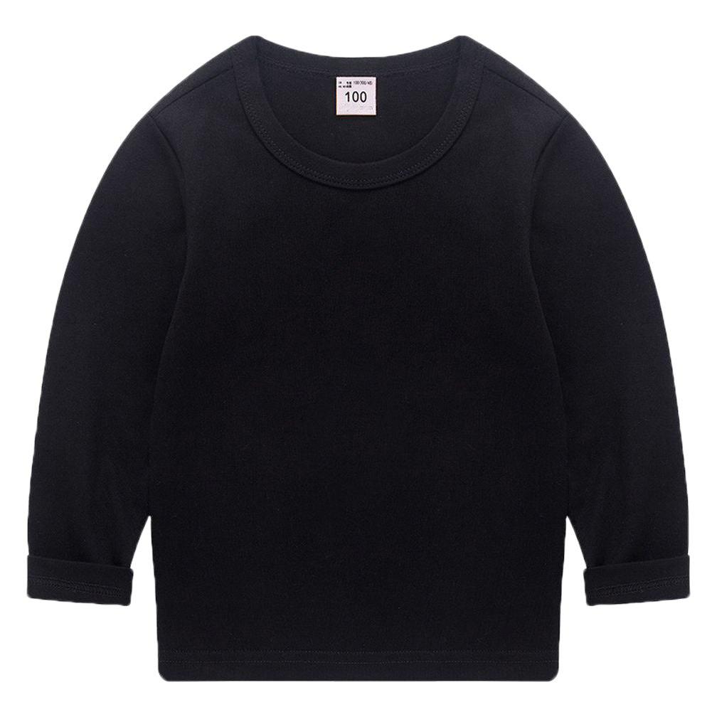 長袖Tシャツ カットソー 子供服 キッズ ジュニア ベビー ブラック バリエーション画像