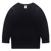 長袖Tシャツ カットソー 子供服 キッズ ジュニア ベビー 男の子 女の子 ロンT クルーネック 無地 単色 カラバリ豊富 定番 ベーシック シンプル カジュアル デイリー トップス 着回し 男児 女児 男女兼用 ユニセックス 子ども用 こども服