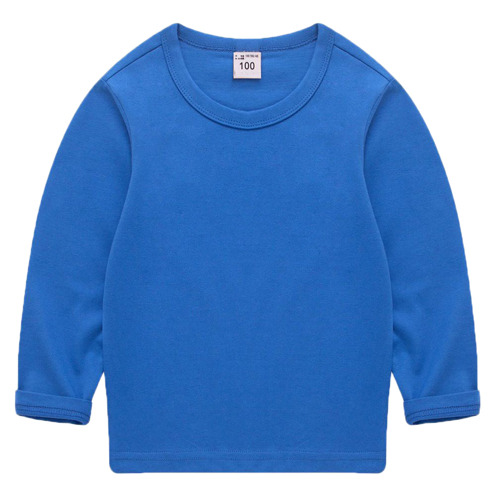 長袖Tシャツ カットソー 子供服 キッズ ジュニア ベビー ブルー バリエーション画像