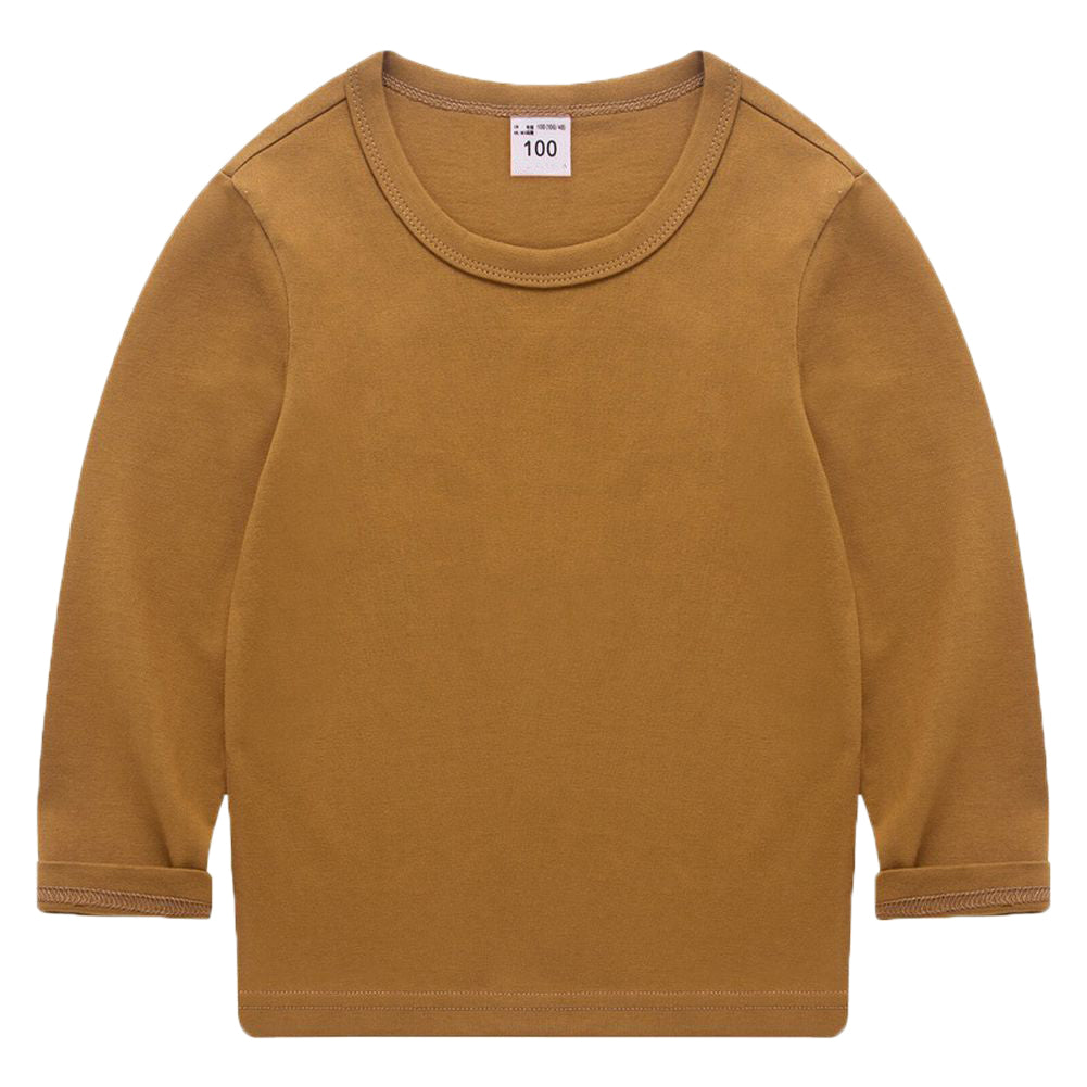 長袖Tシャツ カットソー 子供服 キッズ ジュニア ベビー キャメル バリエーション画像