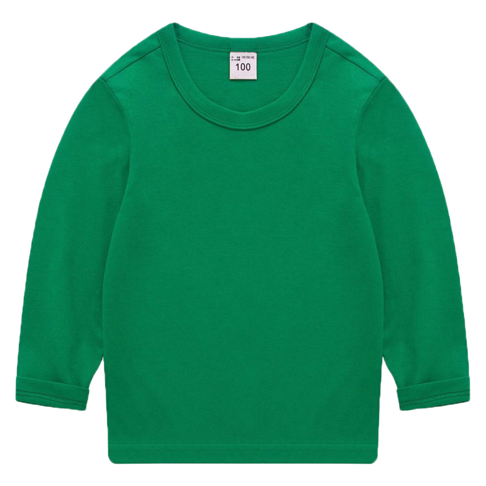 長袖Tシャツ カットソー 子供服 キッズ ジュニア ベビー グリーン バリエーション画像