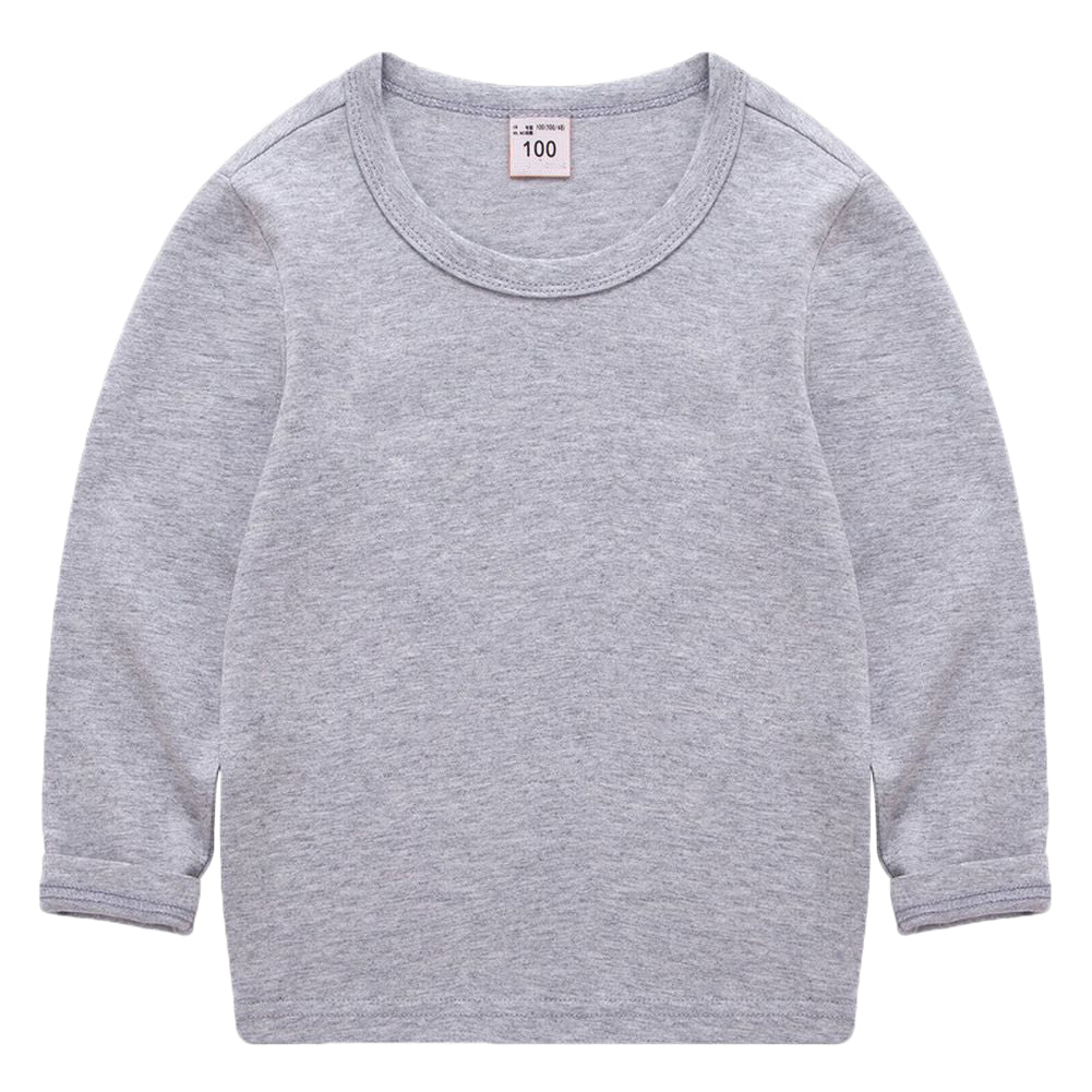 長袖Tシャツ カットソー 子供服 キッズ ジュニア ベビー グレー バリエーション画像