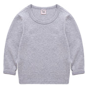 長袖Tシャツ カットソー 子供服 キッズ ジュニア ベビー 男の子 女の子 ロンT クルーネック 無地 単色 カラバリ豊富 定番 ベーシック シンプル カジュアル デイリー トップス 着回し 男児 女児 男女兼用 ユニセックス 子ども用 こども服