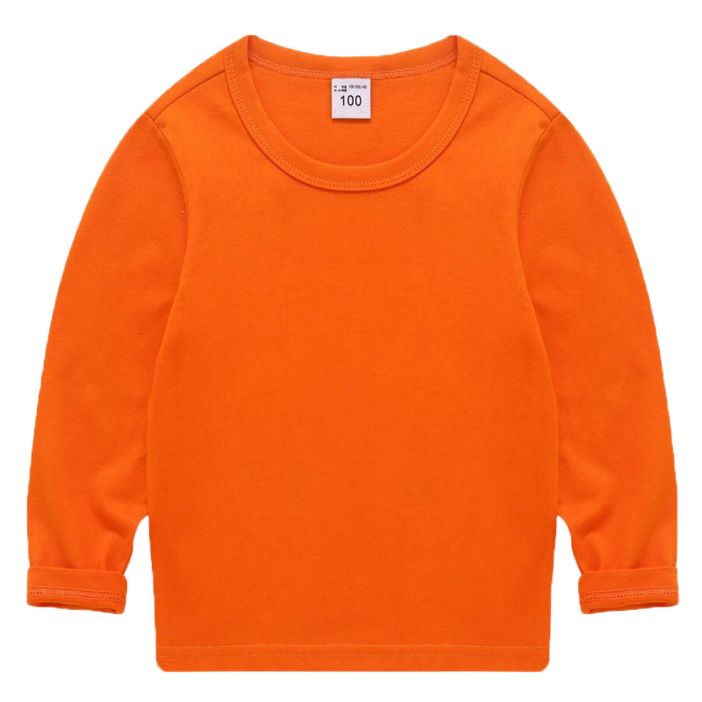 長袖Tシャツ カットソー 子供服 キッズ ジュニア ベビー オレンジ バリエーション画像