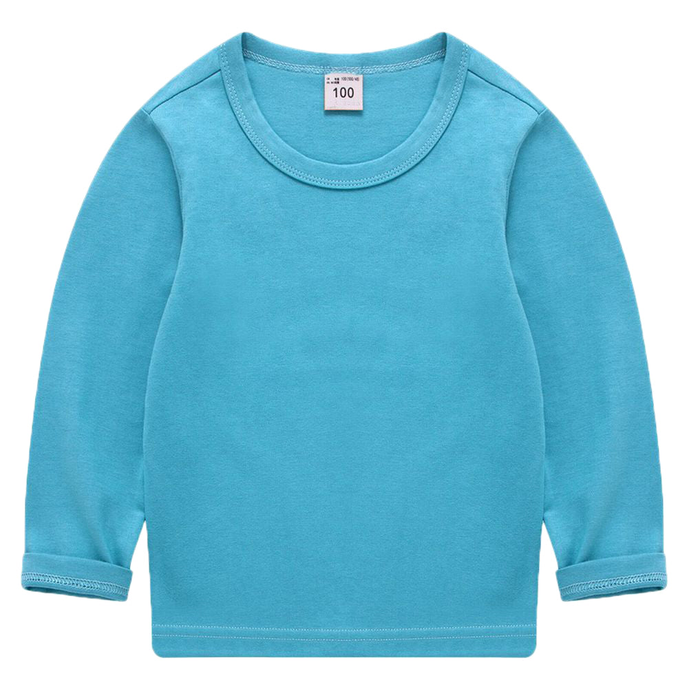 長袖Tシャツ カットソー 子供服 キッズ ジュニア ベビー ピーコックブルー バリエーション画像