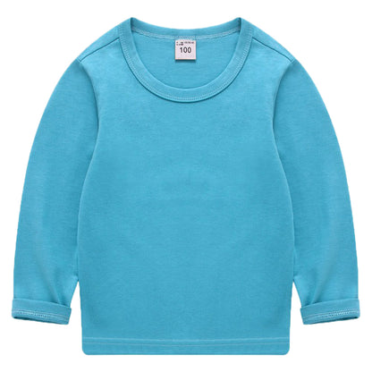長袖Tシャツ カットソー 子供服 キッズ ジュニア ベビー ピーコックブルー バリエーション画像