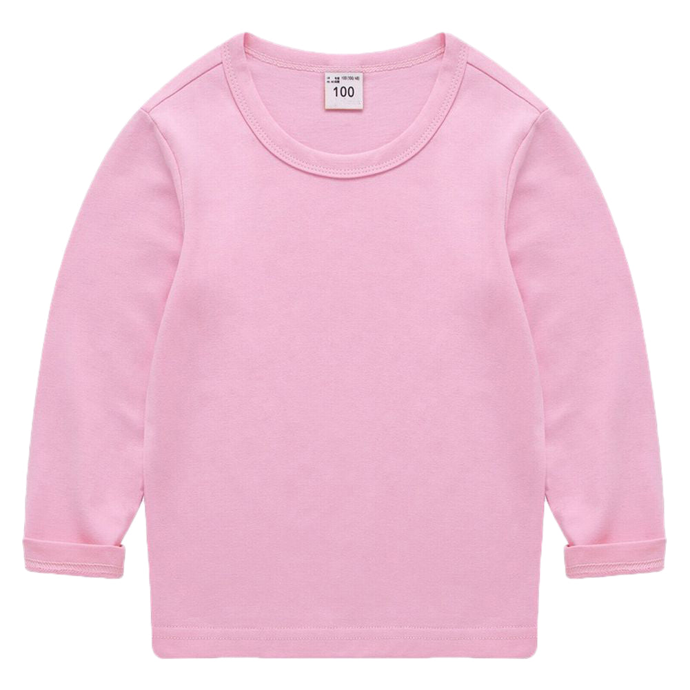 長袖Tシャツ カットソー 子供服 キッズ ジュニア ベビー ピンク バリエーション画像