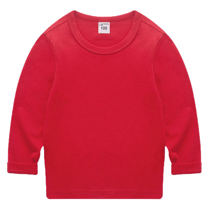 長袖Tシャツ カットソー 子供服 キッズ ジュニア ベビー レッド バリエーション画像