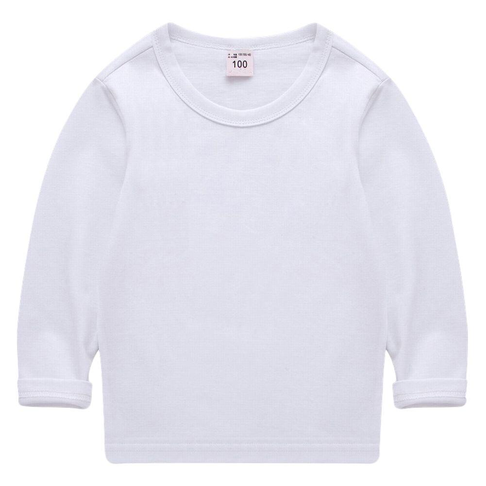 長袖Tシャツ カットソー 子供服 キッズ ジュニア ベビー ホワイト バリエーション画像