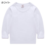 長袖Tシャツ カットソー 子供服 キッズ ジュニア ベビー 男の子 女の子 ロンT クルーネック 無地 単色 カラバリ豊富 定番 ベーシック シンプル カジュアル デイリー トップス 着回し 男児 女児 男女兼用 ユニセックス 子ども用 こども服