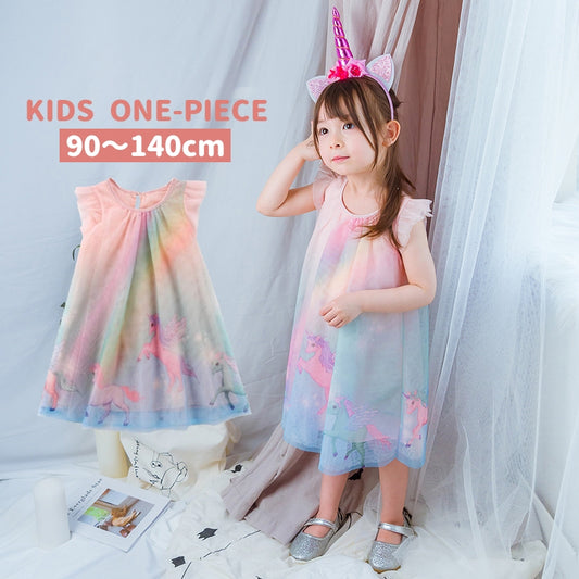 チュールワンピース 子供服 キッズ ベビー ジュニア 女の子 商品画像