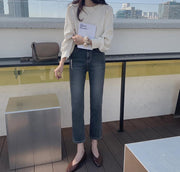 ブラウス 長袖 レディース 女性 トップス 無地 カジュアル 着回し 単色 大きいサイズ おしゃれ ラウンドネック