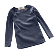 長袖カットソー Tシャツ カットソー ロンT ロングTシャツ 長袖 トップス ラウンドネック クルーネック 春 春服 春物 子供服 キッズ シンプル 無地 定番 ベーシック カジュアル 子ども服 こども服 男女兼用 男児 女児 男の子 女の子 100cm 110cm 120cm 130cm 140cm KIDS