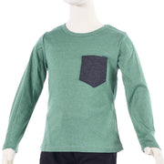 長袖Tシャツ カットソー ロンT 子供服 トップス 無地 バイカラー 春 夏 秋 クルーネック ラウンドネック 丸首 ポケット付き 着まわし シンプル 定番 ベーシック カジュアル 男の子 女の子 男児 女児 小学生 90cm 100cm 110cm 120cm 130cm