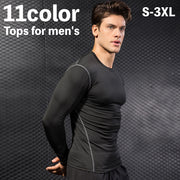 スポーツインナー スポーツウェア コンプレッション 長袖 Tシャツ カットソー トップス ラウンドネック メンズ 男性 大きいサイズあり 運動着 トレーニングウエア シンプル ジム フィットネス 筋トレ ジョギング マラソン 紳士用