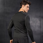 スポーツインナー スポーツウェア コンプレッション 長袖 Tシャツ カットソー トップス ラウンドネック メンズ 男性 大きいサイズあり 運動着 トレーニングウエア シンプル ジム フィットネス 筋トレ ジョギング マラソン 紳士用