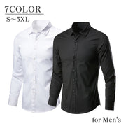 ワイシャツ Yシャツ 長袖 メンズ 紳士服 男性 ビジネス スリム 大きいサイズ フォーマル 無地 単色 シンプル レギュラーカラー 白シャツ カッター