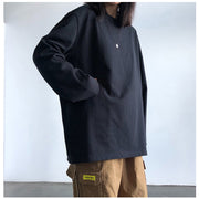 ロングTシャツ 長袖 ロンT レディース 女性 婦人 丸首 クルーネック トップス ゆったり 大きめ 無地 単色 シンプル 大きいサイズ カジュアル お洒落 重ね着