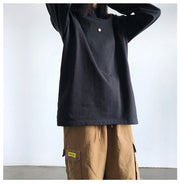 ロングTシャツ 長袖 ロンT レディース 女性 婦人 丸首 クルーネック トップス ゆったり 大きめ 無地 単色 シンプル 大きいサイズ カジュアル お洒落 重ね着