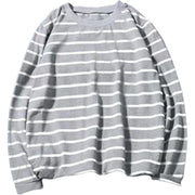 長袖Tシャツ ロングTシャツ カットソー ロンT メンズ 紳士用 男性 トップス ラウンドネック ボーダー柄 シンプル 定番 ベーシック カジュアル おしゃれ かっこいい デイリー 普段使い お出かけ オフの日 大きいサイズ