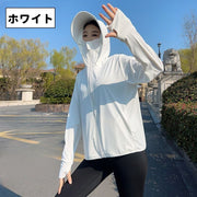 ラッシュガード ラッシュパーカー レディース 女性 婦人 フェイスカバー 指穴 フード穴 ジッパー 大きいサイズ 紫外線対策 日焼け対策 軽量 通気性 速乾 おしゃれ シンプル ジップアップ アウトドア スポーツ プール 海水浴 ランニング ジョギング