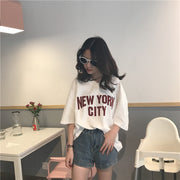 カットソー 7分袖 Vネック レディース 女性 トップス Tシャツ ドロップショルダー 大きいサイズあり ゆったり ゆるシルエット シンプル ロゴ お洒落 カジュアル 着回し お出かけ 普段使い 婦人服 ホワイト
