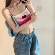 キャミソール ニットキャミ トップス ショート丈 レディース 婦人服 着丈短め ノースリーブ おしゃれ かわいい