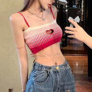 キャミソール ニットキャミ トップス ショート丈 レディース 婦人服 着丈短め ノースリーブ おしゃれ かわいい